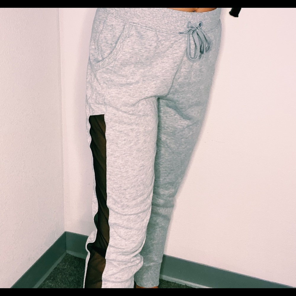 Grey mesh sweatpants Victoria secret